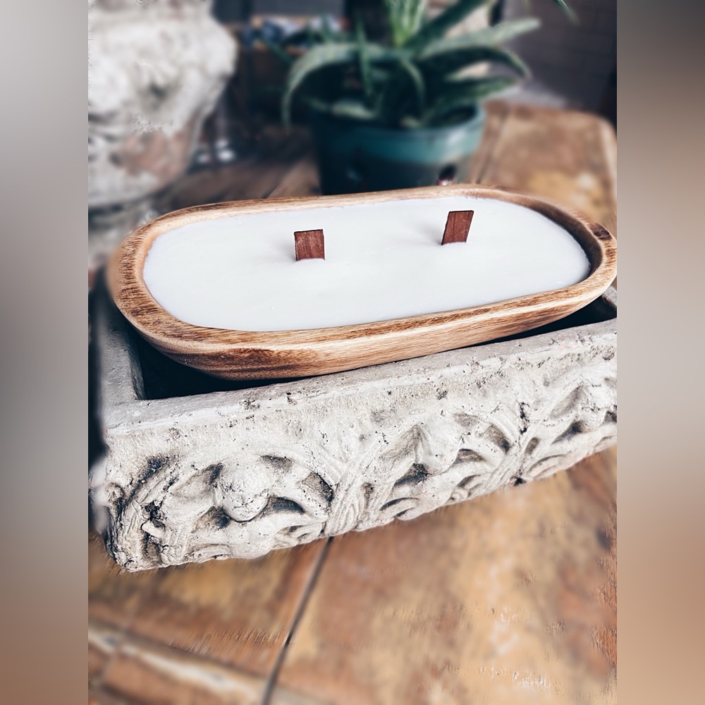 Candle Soy  Reusable Wooden Dough Bowl - Picture 6 of 10